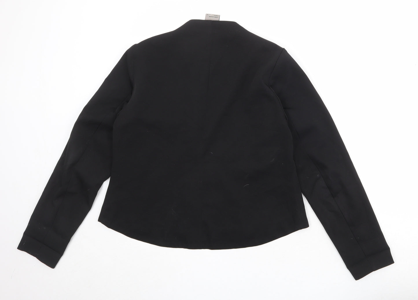 VERO MODA Womens Black Polyester Jacket Blazer Size 14 - Open