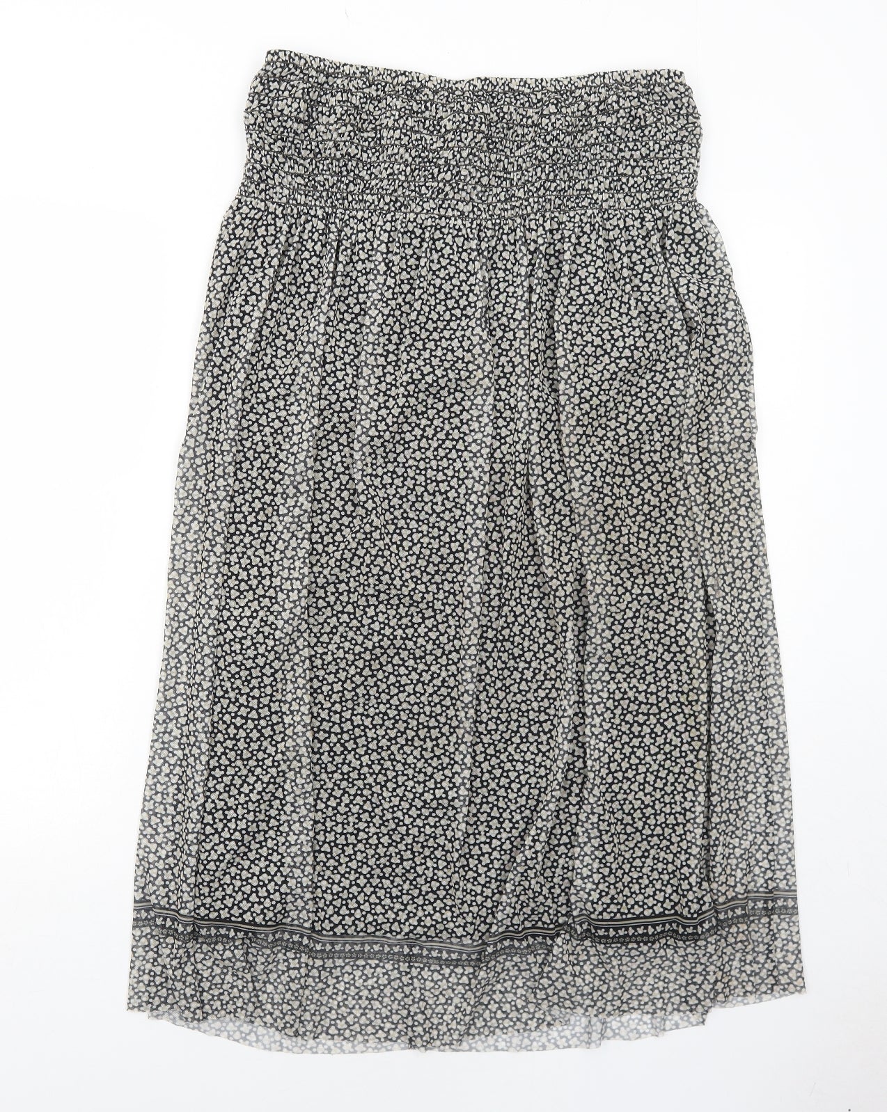 Max Studio Womens Black Geometric Polyester Peasant Skirt Size L