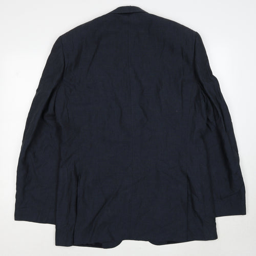 Austin Reed Mens Blue Linen Jacket Suit Jacket Size 40 Regular