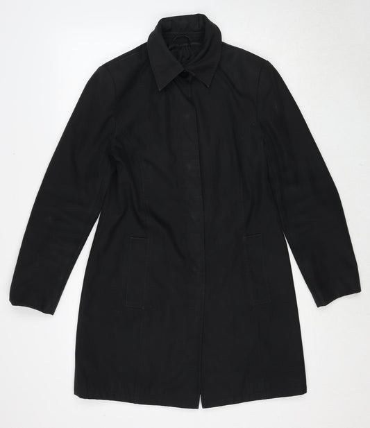 Principles Womens Black Overcoat Coat Size 10 Snap