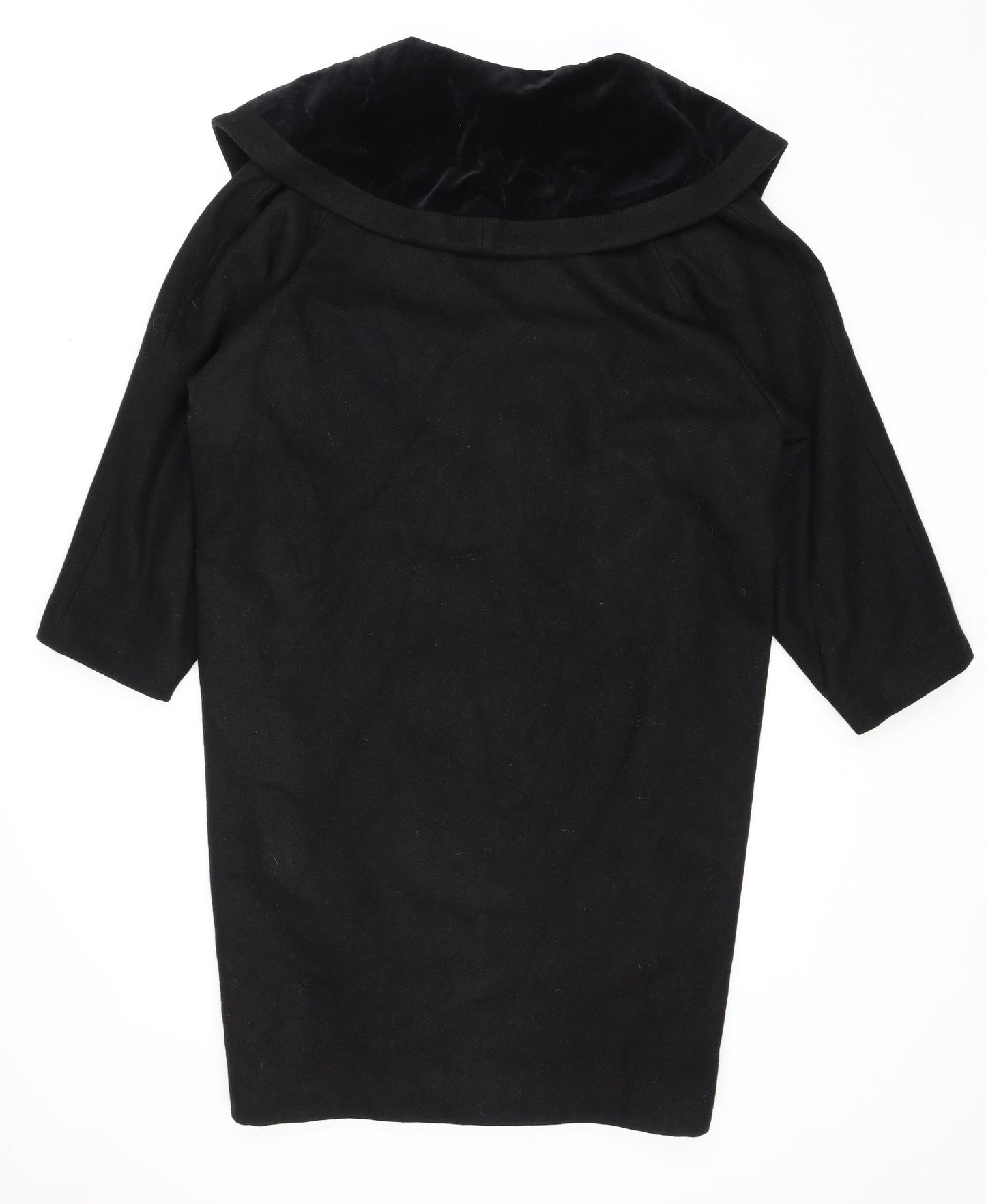 Miss Selfridge Womens Black Overcoat Coat Size 10 Button