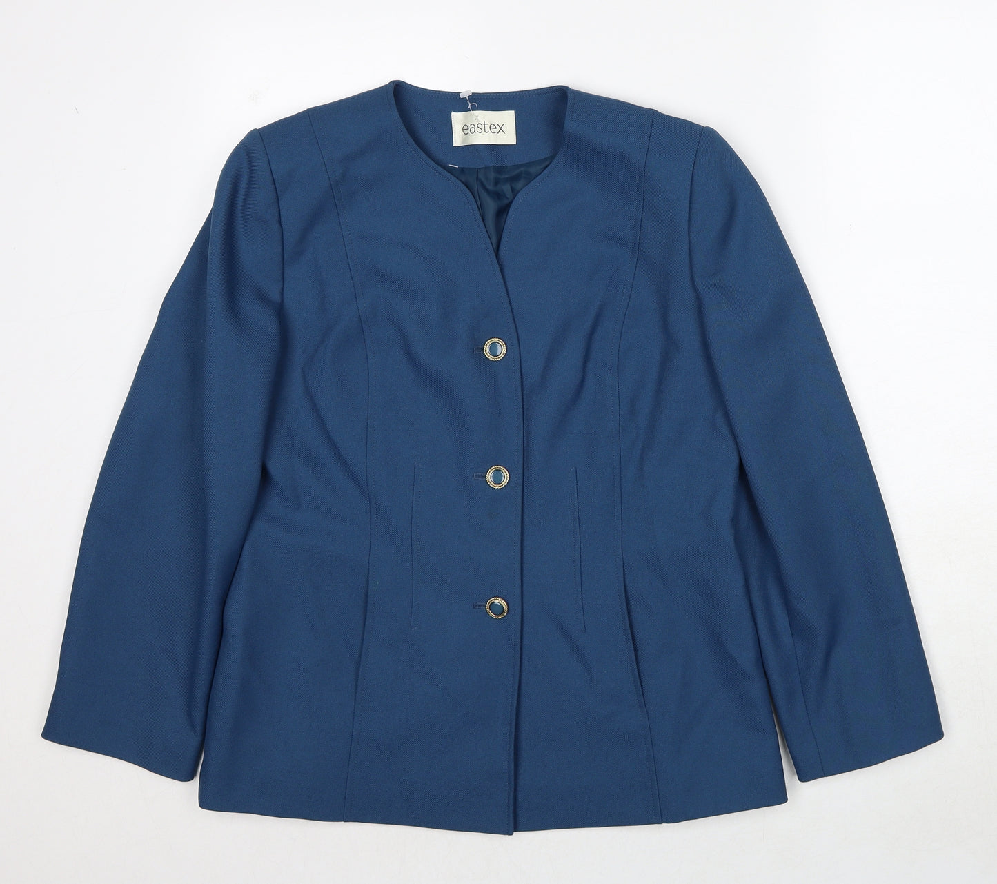 Eastex Womens Blue Jacket Blazer Size 10