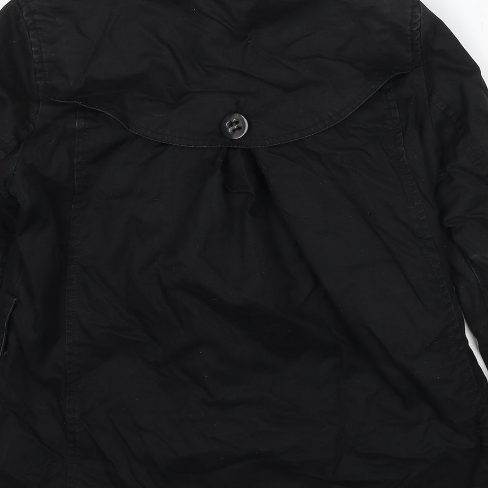 United Colors of Benetton Womens Black Jacket Size 10 Button