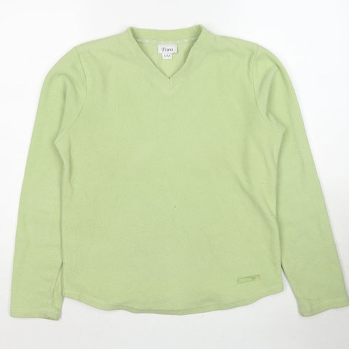 Para Womens Green Polyester Pullover Sweatshirt Size S Pullover - Size S-M