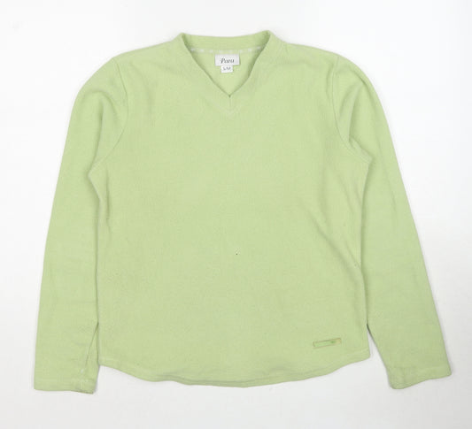 Para Womens Green Polyester Pullover Sweatshirt Size S Pullover - Size S-M