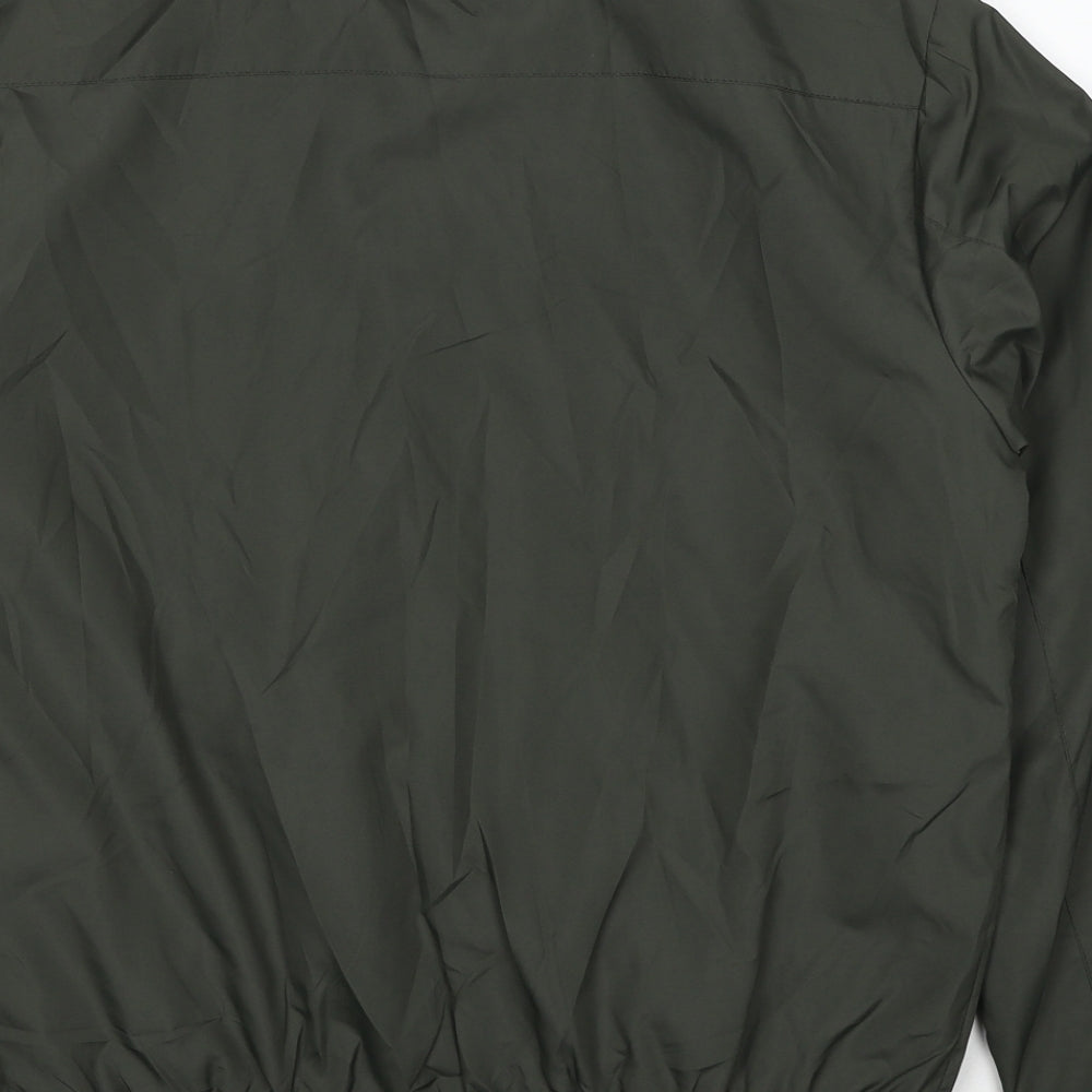 Brave Soul Mens Green Bomber Jacket Jacket Size S Zip