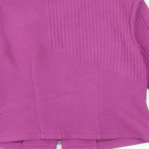 Marks and Spencer Womens Purple Jacket Size 12 Zip