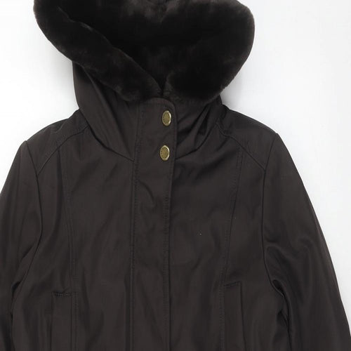 Marc New York Womens Brown Parka Coat Size XS Zip