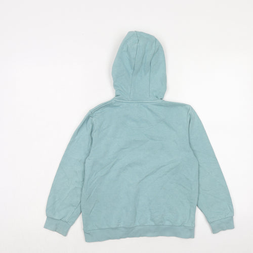 Marks and Spencer Boys Blue Cotton Pullover Hoodie Size 8-9 Years Pullover