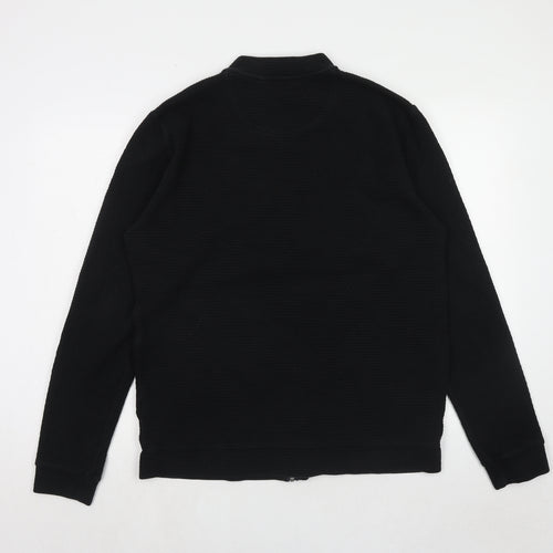 NEXT Mens Black Cotton Full Zip Sweatshirt Size XL