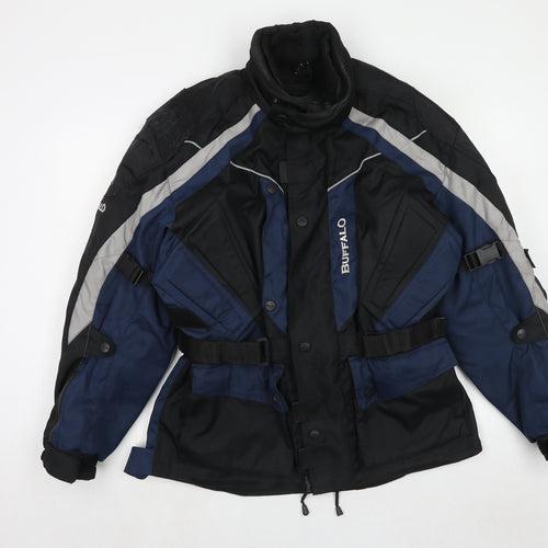 Buffalo Mens Blue Windbreaker Jacket Size L Zip - Motorcycle Jacket