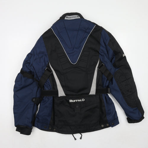 Buffalo Mens Blue Windbreaker Jacket Size L Zip - Motorcycle Jacket