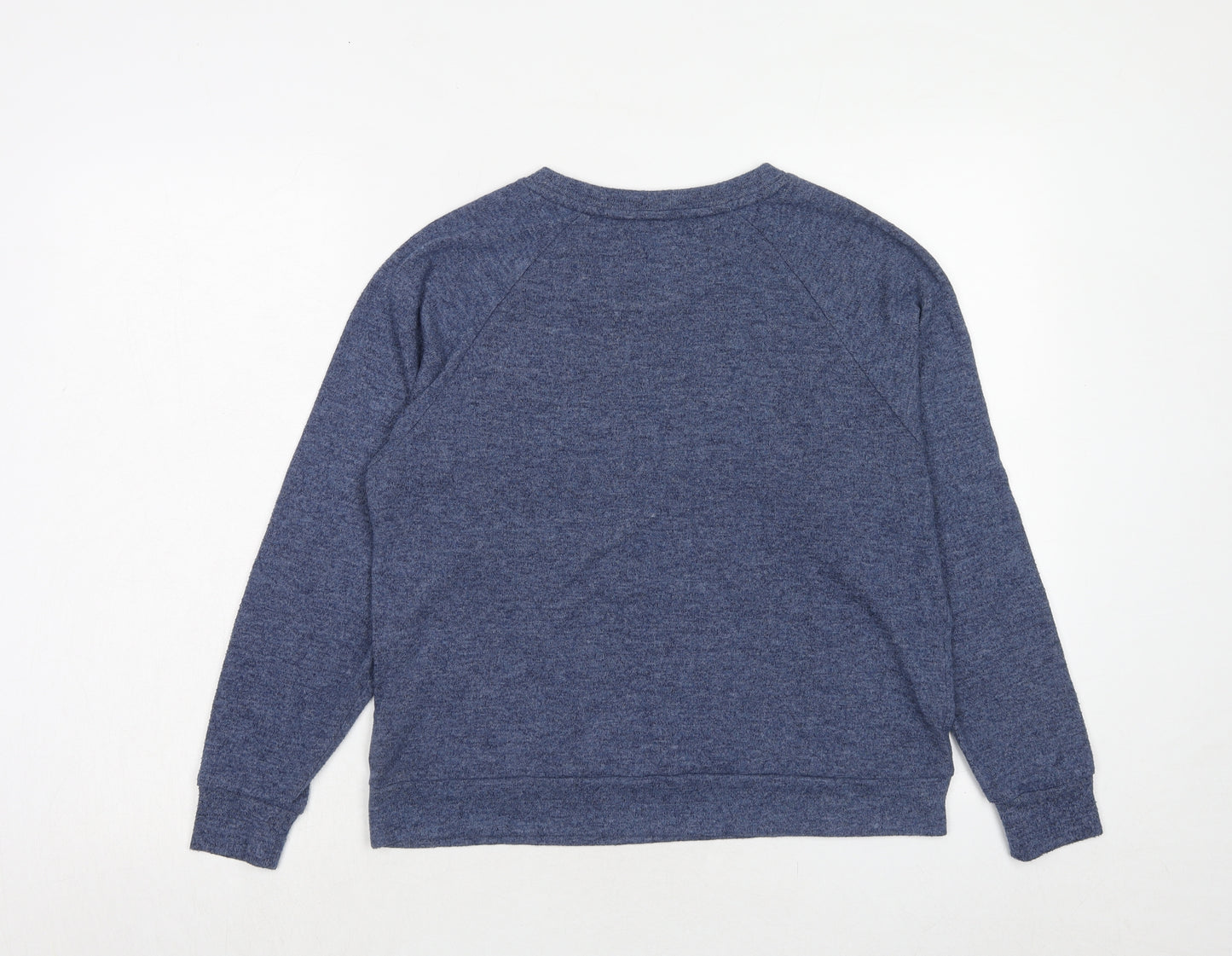 New Look Womens Blue Polyester Pullover Sweatshirt Size S Pullover - Kinda Care Kinda Don't