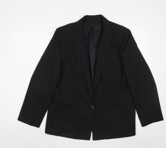 Paige Womens Black Polyester Jacket Suit Jacket Size 16