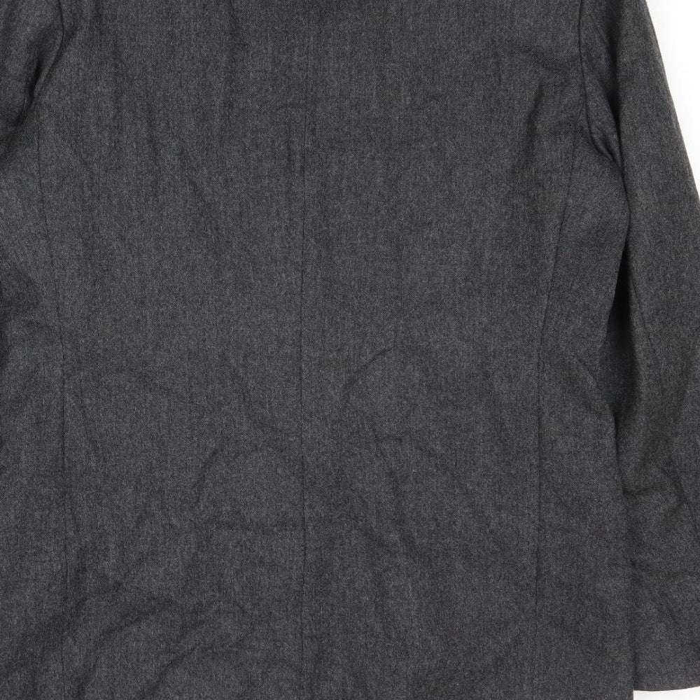 Barry Sherrard Womens Grey Jacket Blazer Size 12 Button