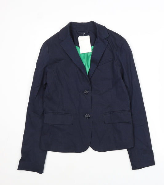 Gap Womens Blue Viscose Jacket Blazer Size 6