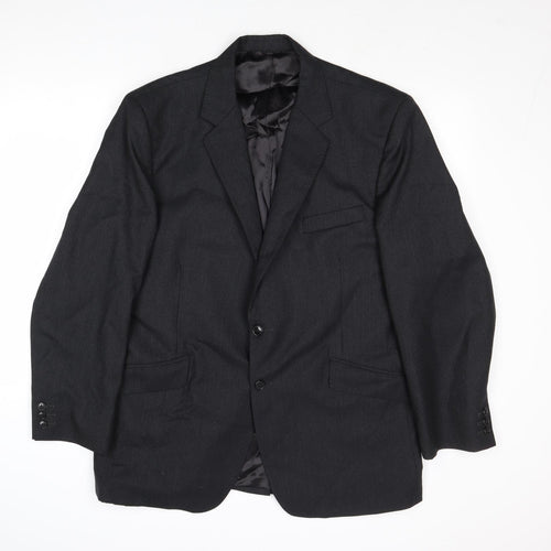 Valted Mens Grey Wool Jacket Suit Jacket Size 44 Regular