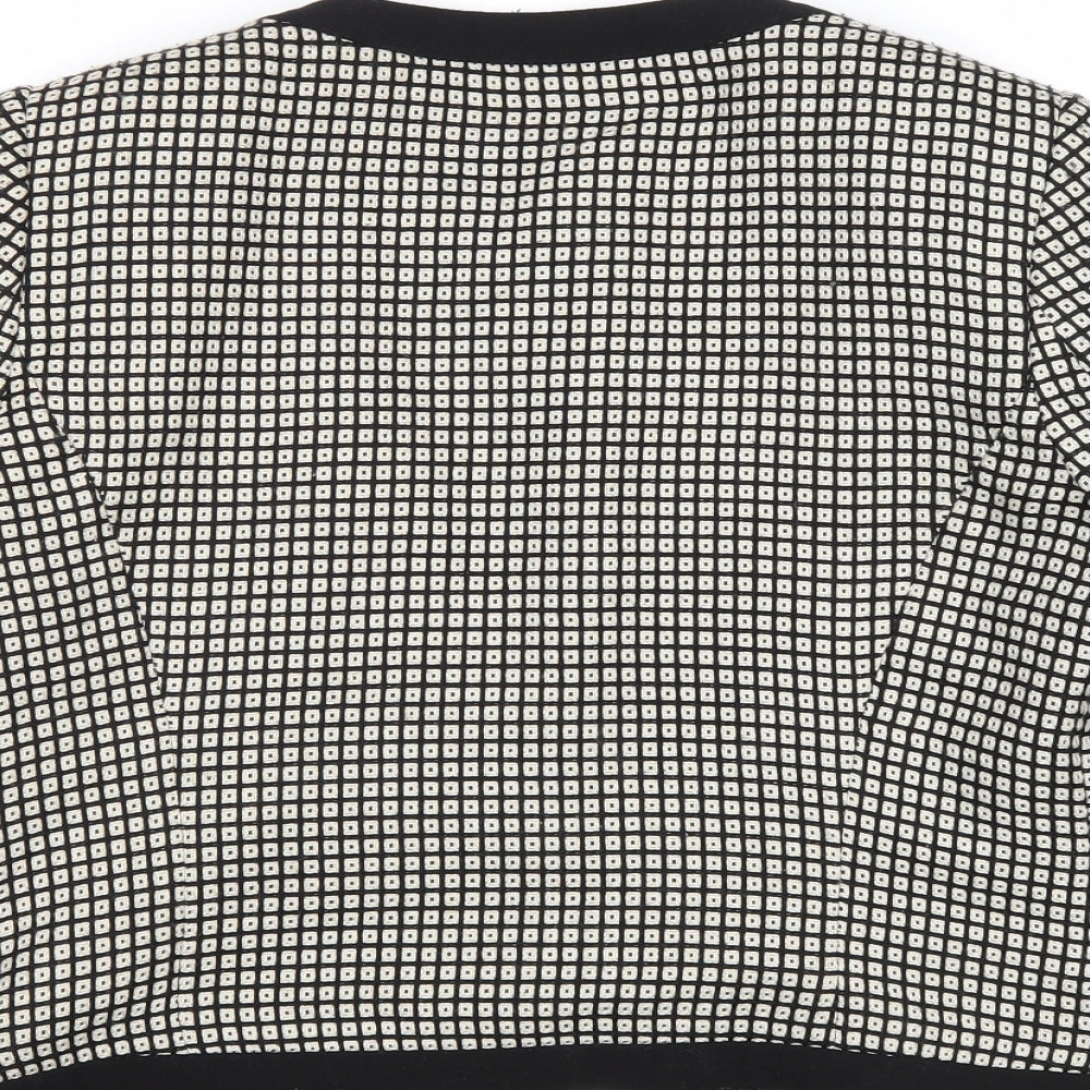 Marks and Spencer Womens Black Geometric Jacket Blazer Size 12