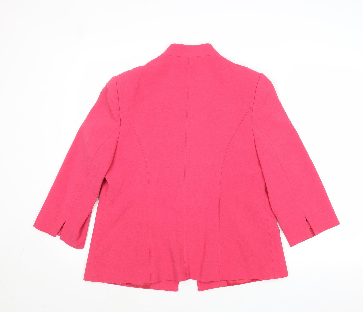 EWM Womens Pink Jacket Blazer Size 14 Button
