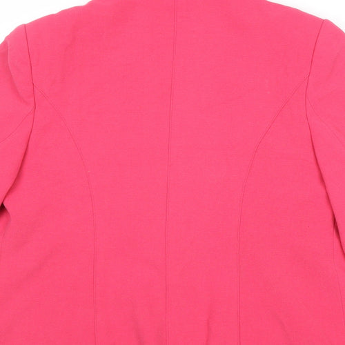 EWM Womens Pink Jacket Blazer Size 14 Button