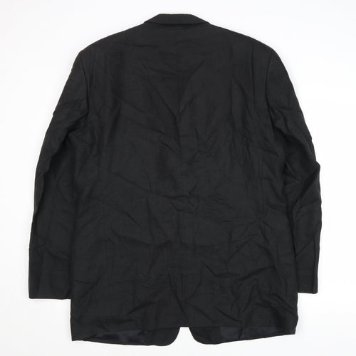 Van Gils Mens Black Linen Jacket Suit Jacket Size 44 Regular