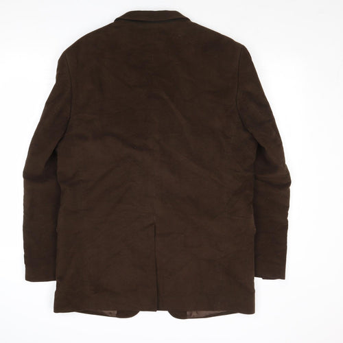 Racing Green Mens Brown Cotton Jacket Suit Jacket Size 40 Regular