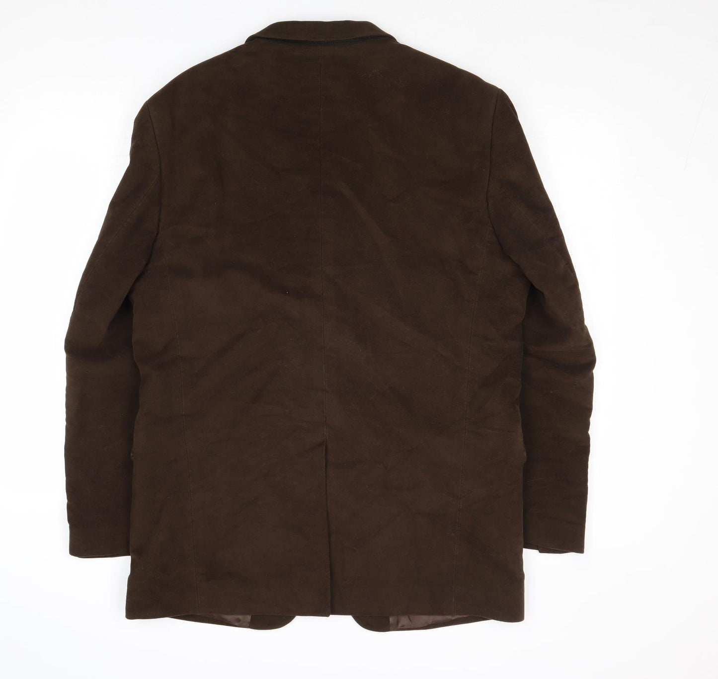 Racing Green Mens Brown Cotton Jacket Suit Jacket Size 40 Regular