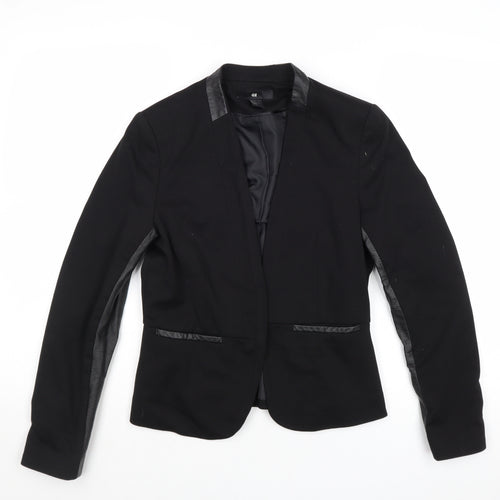 H&M Womens Black Jacket Blazer Size 8