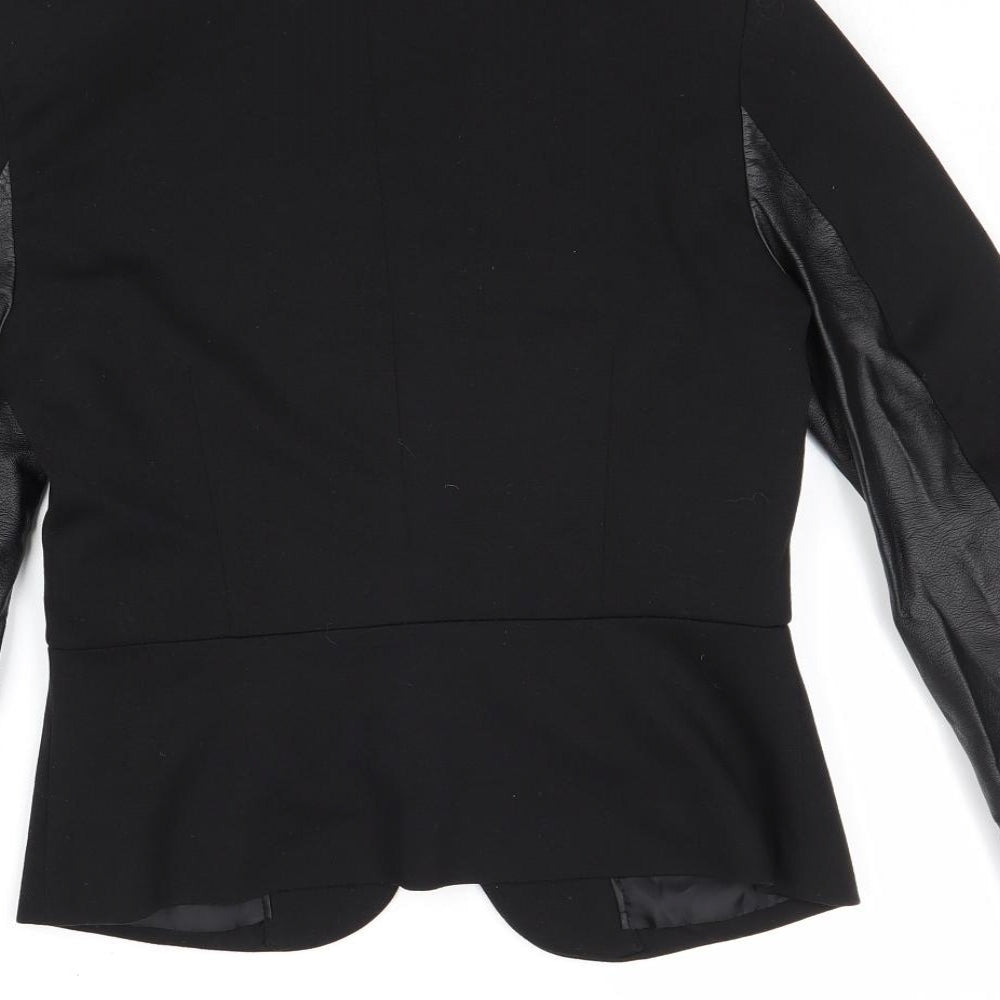 H&M Womens Black Jacket Blazer Size 8