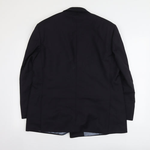 Marks and Spencer Mens Blue Wool Jacket Suit Jacket Size L Regular