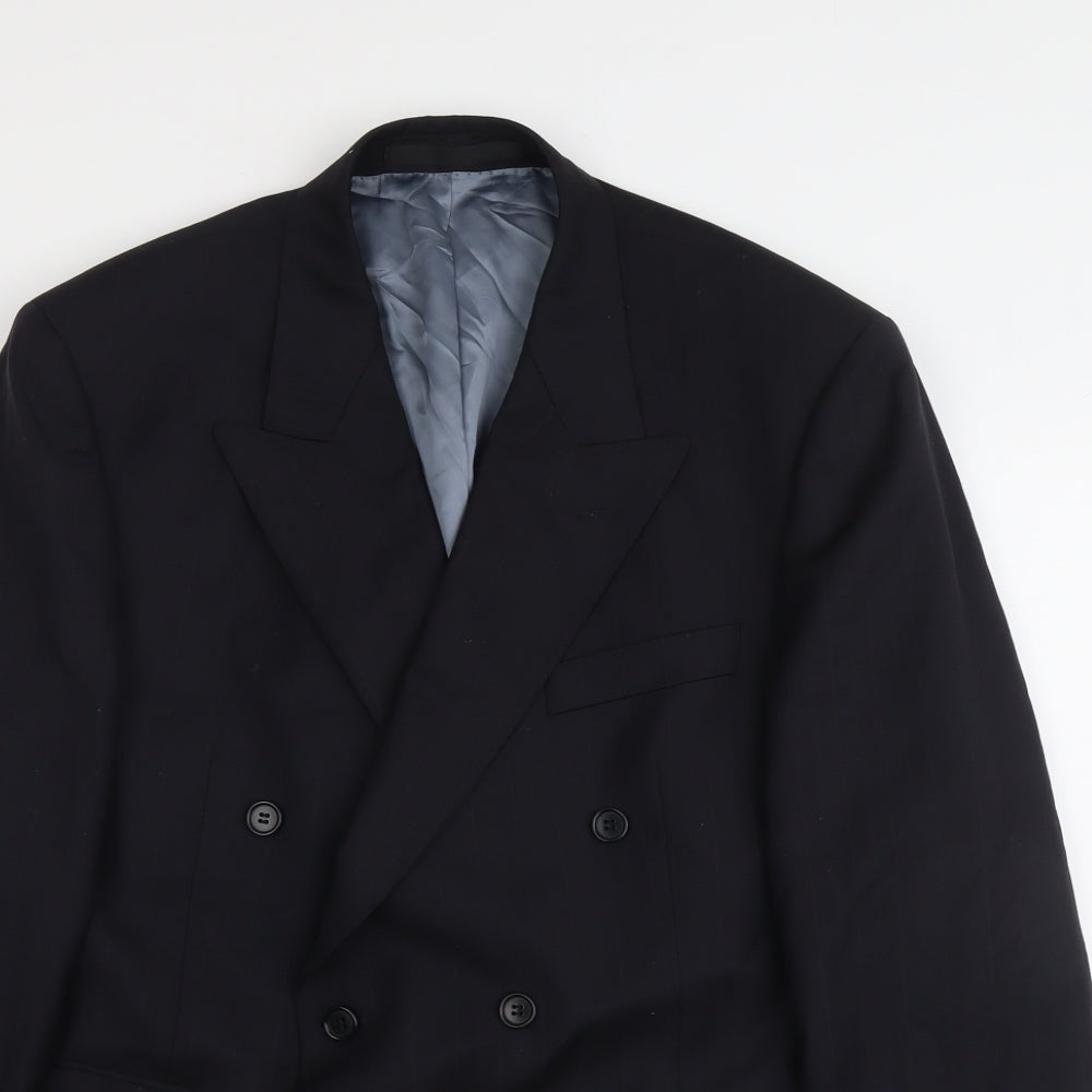 Marks and Spencer Mens Blue Wool Jacket Suit Jacket Size L Regular