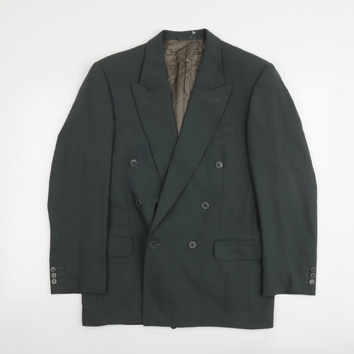 Jaeger Mens Green Wool Jacket Suit Jacket Size XL Regular