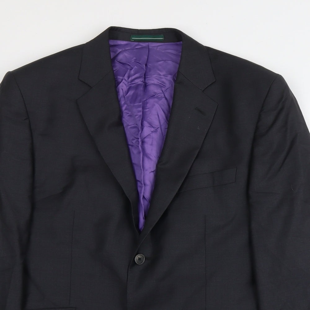 Greenwoods Mens Grey Wool Jacket Suit Jacket Size L Regular