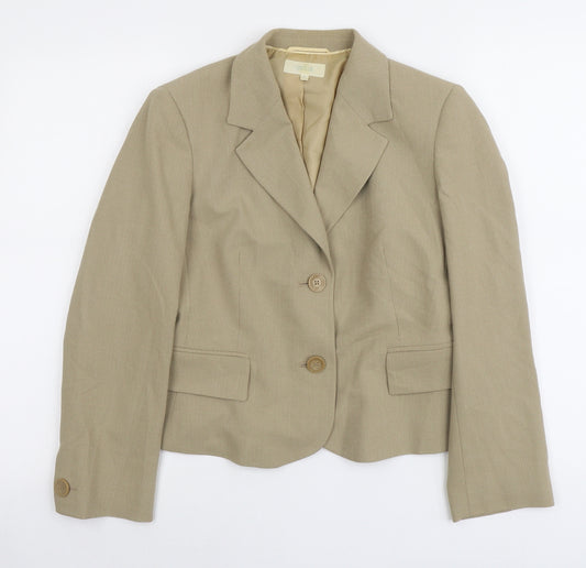 Marks and Spencer Womens Beige Polyester Jacket Suit Jacket Size 12