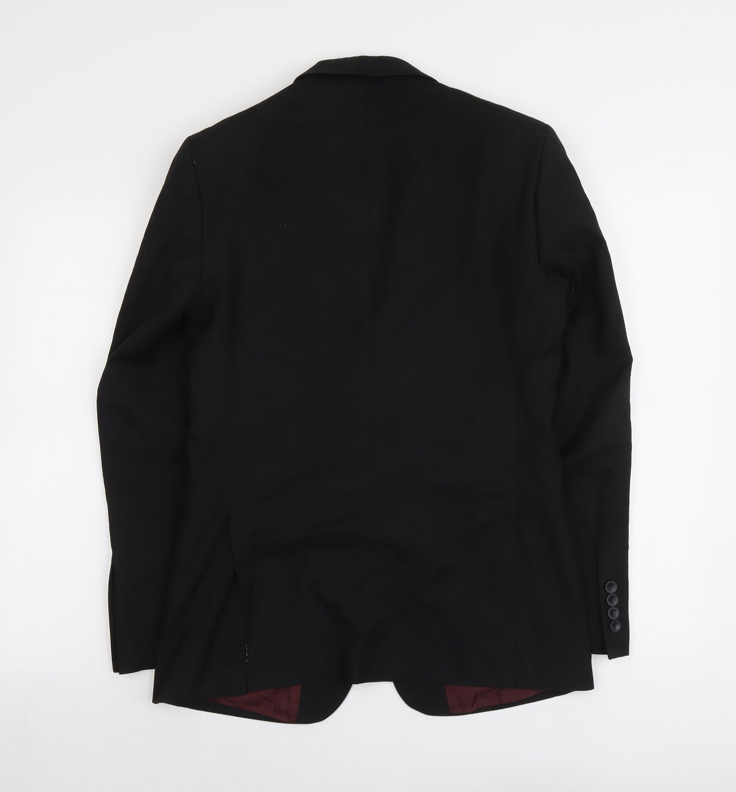 Marks and Spencer Mens Black Polyester Jacket Suit Jacket Size S Regular