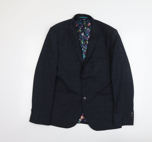 NEXT Mens Blue Polyester Jacket Suit Jacket Size L Regular