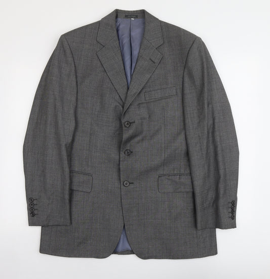 Austin Reed Mens Grey Viscose Jacket Suit Jacket Size L Regular