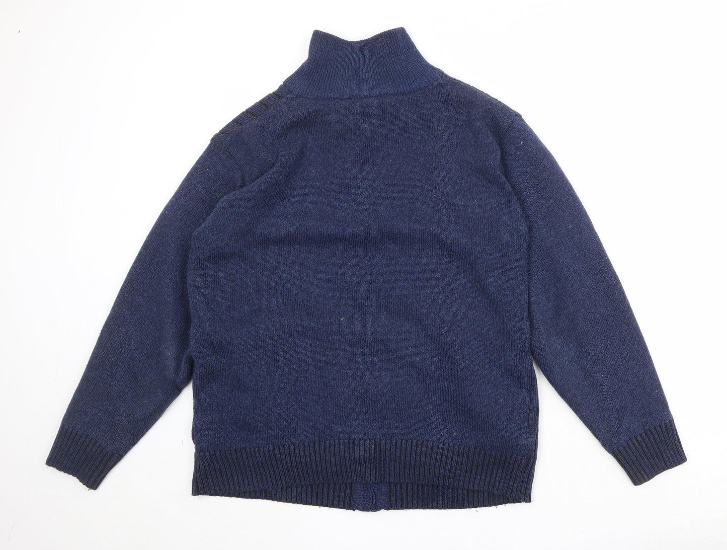 Ben Brook Mens Blue Acrylic Full Zip Sweatshirt Size L