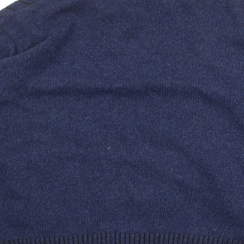 Ben Brook Mens Blue Acrylic Full Zip Sweatshirt Size L
