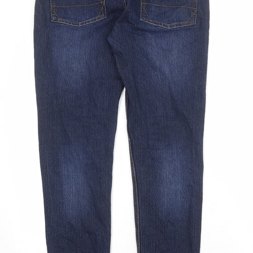 Boohoo Mens Blue Cotton Skinny Jeans Size 34 in Regular Zip