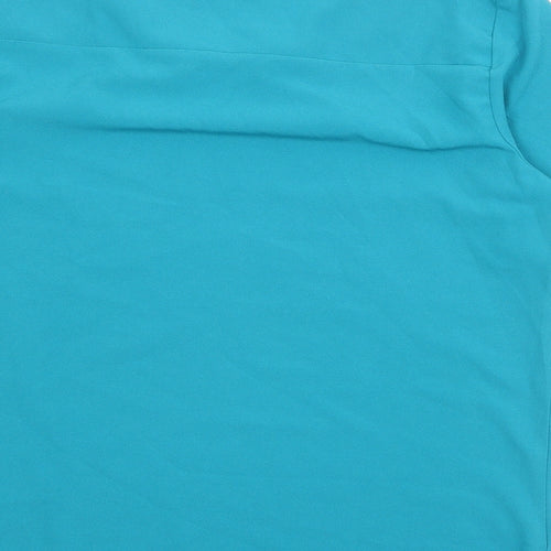Vortex Womens Blue Polyester Basic T-Shirt Size 14 Round Neck