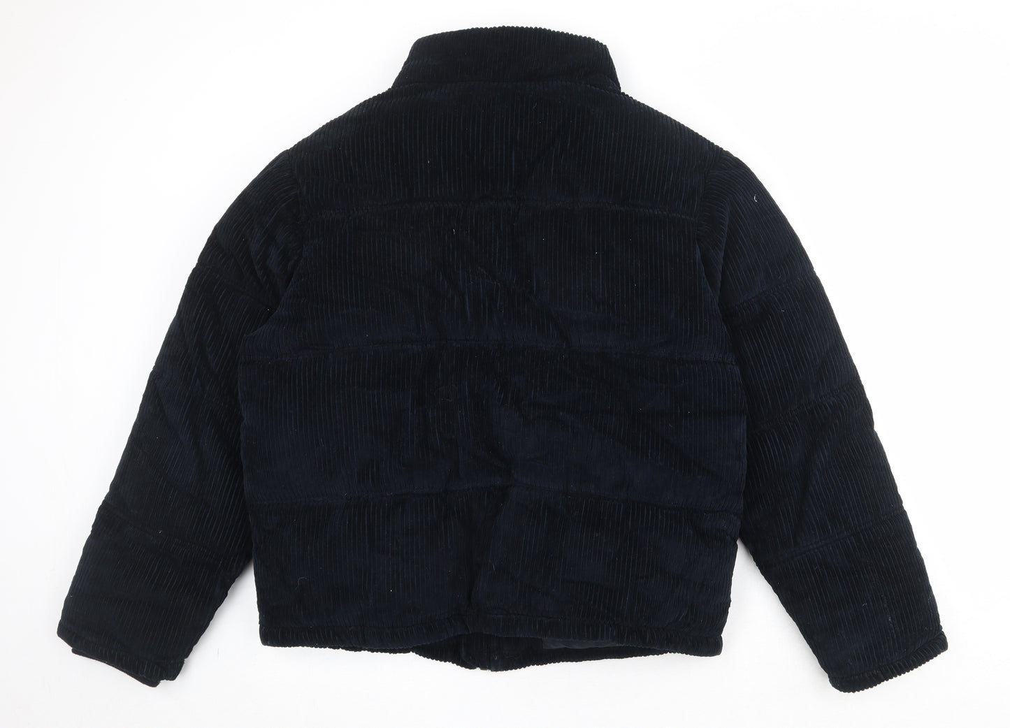 Topman Mens Black Quilted Jacket Size M Zip