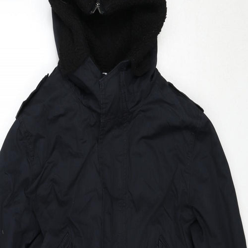 Divided by H&M Womens Blue Parka Coat Size S Zip