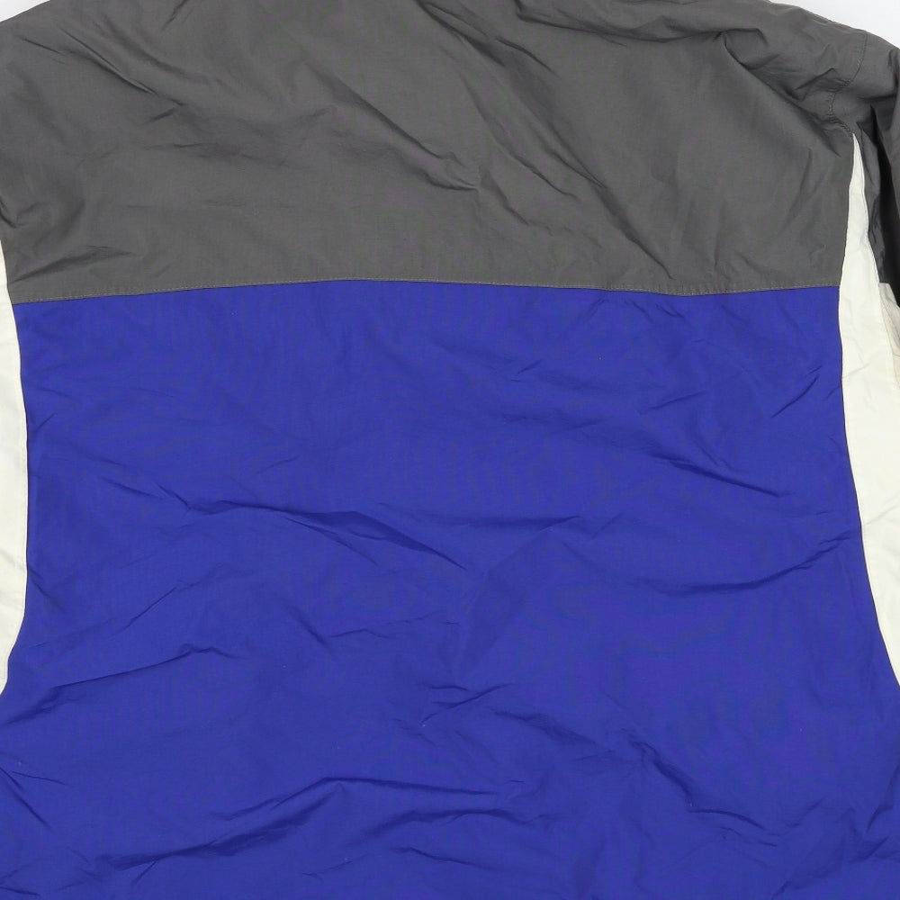Chamonix Mens Blue Windbreaker Coat Size XL Zip - Colourblock