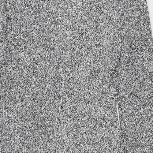 Zara Womens Silver Polyester Bodysuit One-Piece Size M Snap