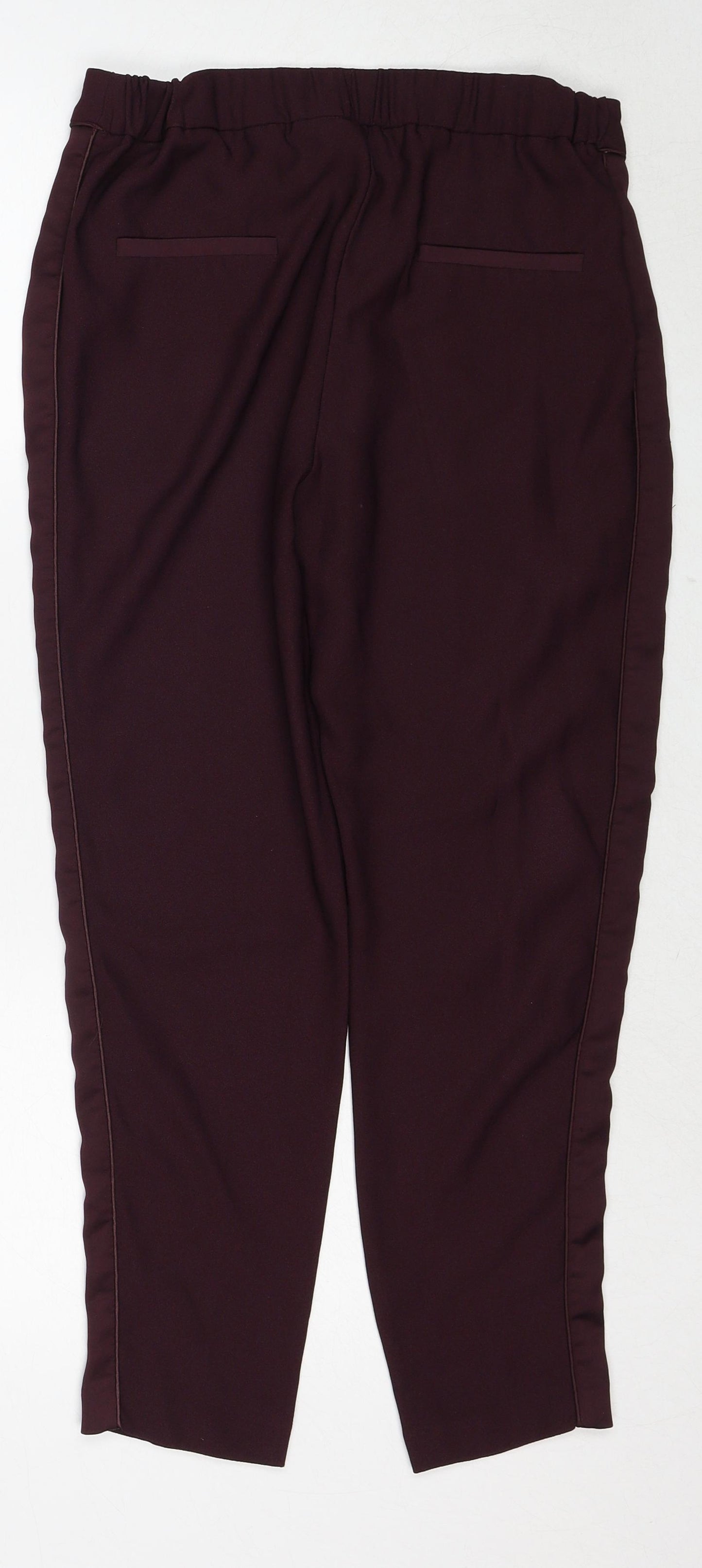 Wallis Womens Purple Polyester Trousers Size 8 Regular