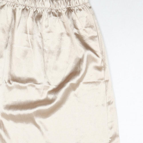 PARISIAN SIGNATURE Womens Gold Polyester A-Line Skirt Size 10