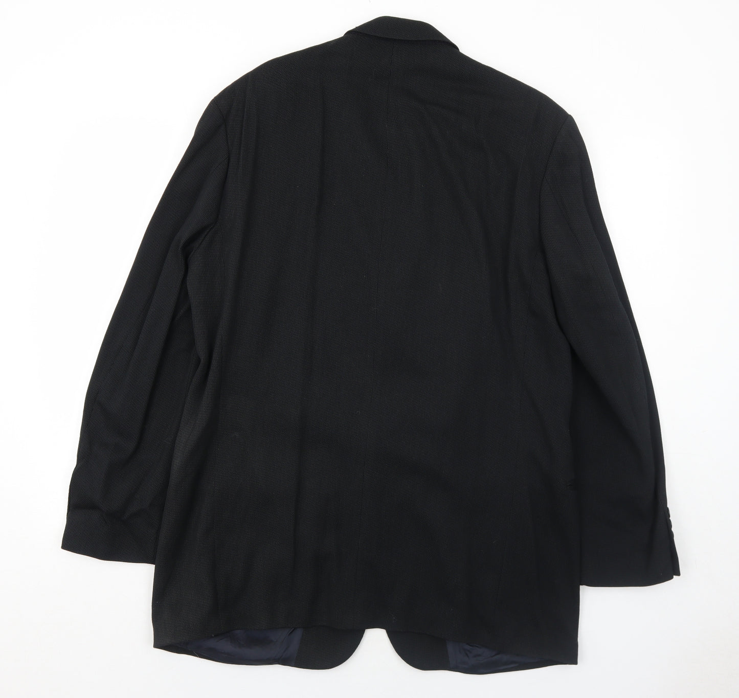 HUGO BOSS Mens Black Wool Jacket Suit Jacket Size 46 Regular