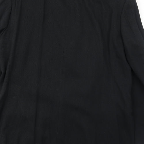 HUGO BOSS Mens Black Wool Jacket Suit Jacket Size 46 Regular