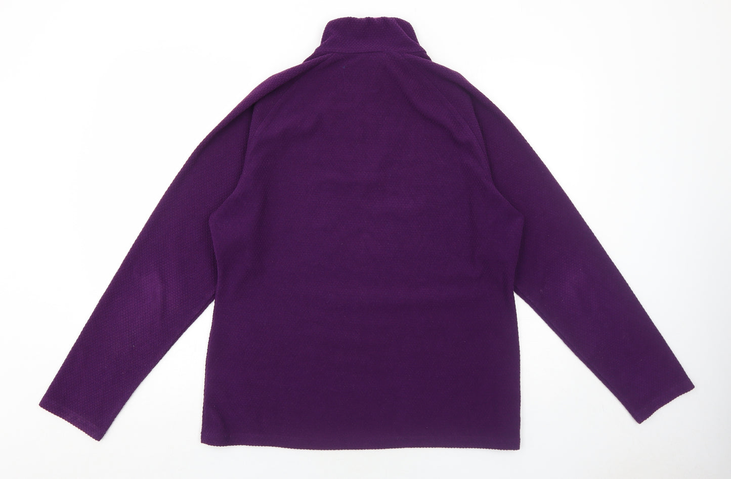 Mountain Warehouse Womens Purple Polyester Pullover Sweatshirt Size 16 Zip